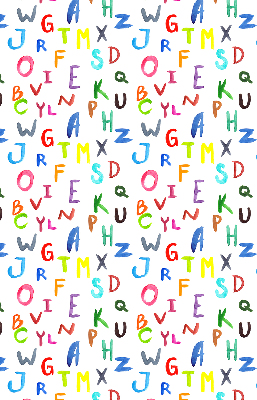 Fabric roller blind for window Colorful letters