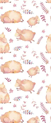 Blackout roller blind in sheep among the stars print