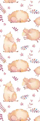 Blackout roller blind in sheep among the stars print