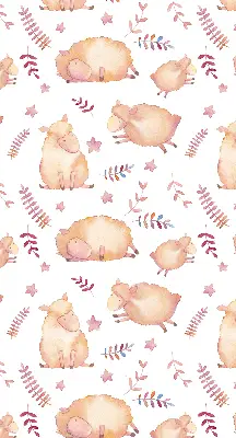 Blackout roller blind in sheep among the stars print