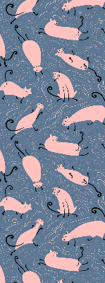 Blackout roller blind for window Pink cats