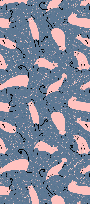 Blackout roller blind for window Pink cats