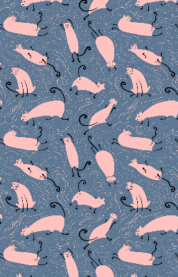 Blackout roller blind for window Pink cats