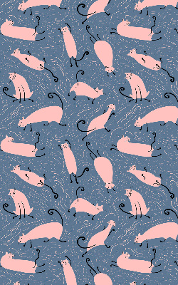 Blackout roller blind for window Pink cats