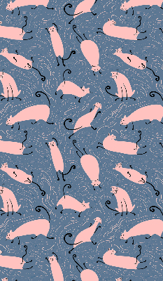 Blackout roller blind for window Pink cats