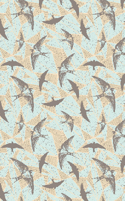 Fabric roller blind for window Swallows