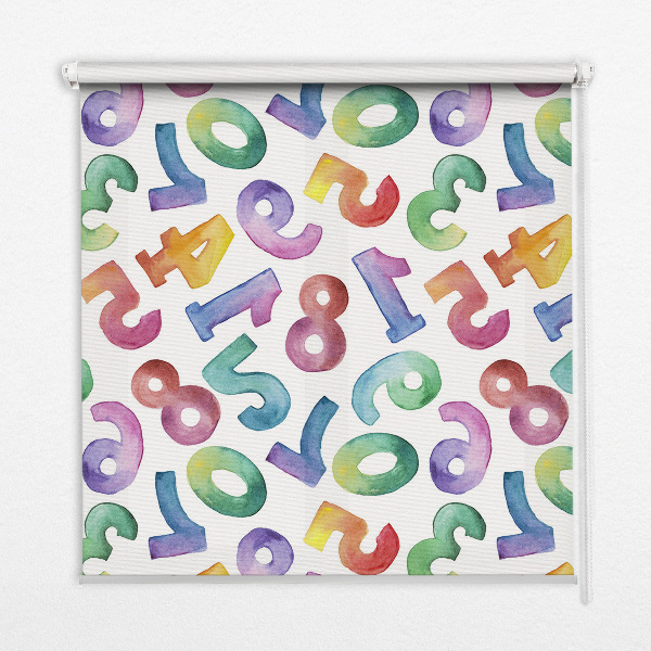 Blackout roller blind Colorful numbers