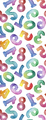 Blackout roller blind Colorful numbers
