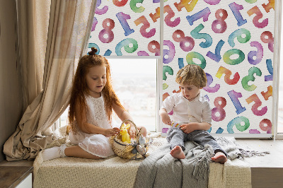 Blackout roller blind Colorful numbers