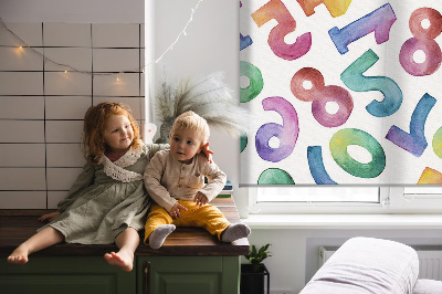 Blackout roller blind Colorful numbers
