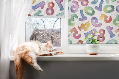Blackout roller blind Colorful numbers