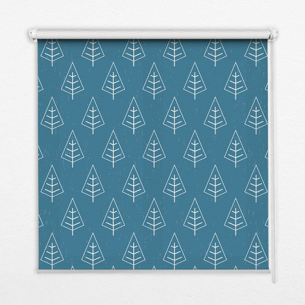 Blackout roller blind for window Trees in the rain