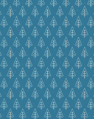 Blackout roller blind featuring a trees in the rain design