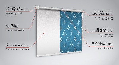 Blackout roller blind for window Trees in the rain