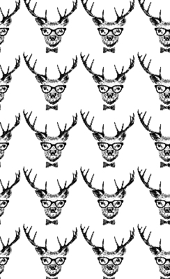 Fabric roller blind for window Reindeer with glasses