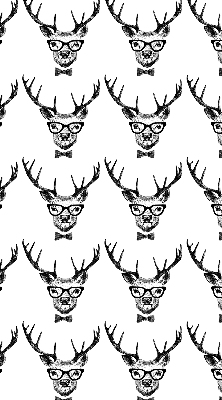 Fabric roller blind for window Reindeer with glasses