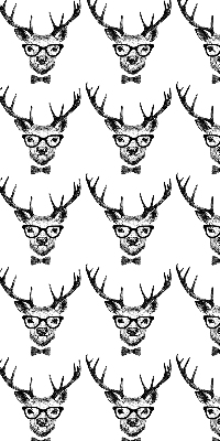Fabric roller blind for window Reindeer with glasses