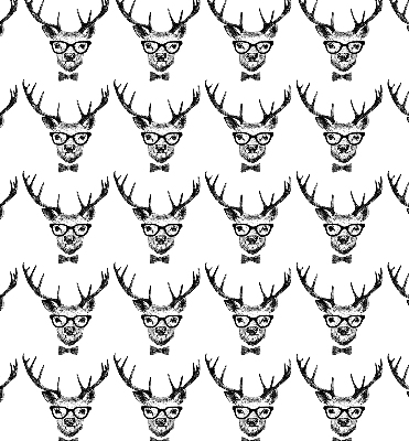 Fabric roller blind for window Reindeer with glasses