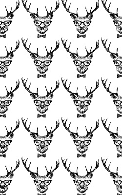 Fabric roller blind for window Reindeer with glasses
