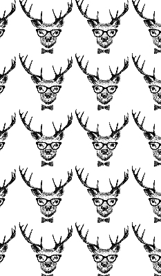 Fabric roller blind for window Reindeer with glasses