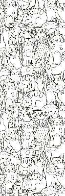 Blackout roller blind Drawn cats