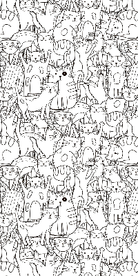 Blackout roller blind Drawn cats
