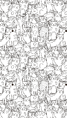 Blackout roller blind Drawn cats