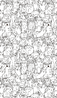 Blackout roller blind Drawn cats