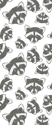 Blackout roller blind for window Drawn raccoons