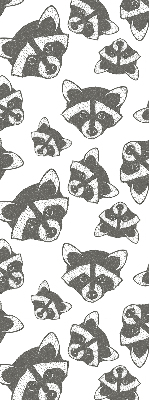 Blackout roller blind for window Drawn raccoons