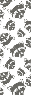 Blackout roller blind for window Drawn raccoons