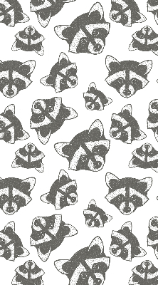 Blackout roller blind for window Drawn raccoons