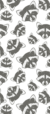 Blackout roller blind for window Drawn raccoons