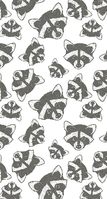 Blackout roller blind for window Drawn raccoons