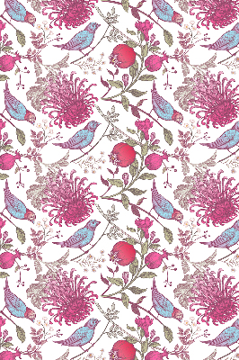 Blackout roller blind Colorful birds among the flowers