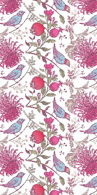 Blackout roller blind Colorful birds among the flowers