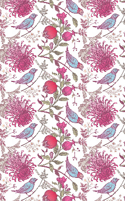 Blackout roller blind Colorful birds among the flowers