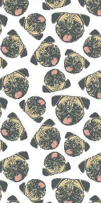 Fabric roller blind for window with Bulldogs pattern