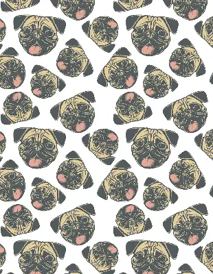 Fabric roller blind for window with Bulldogs pattern