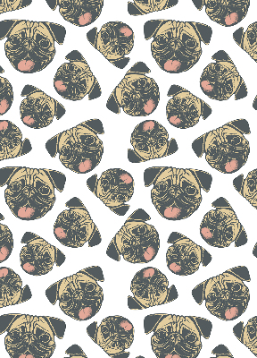 Fabric roller blind for window Bulldogs