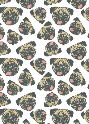 Fabric roller blind for window with Bulldogs pattern