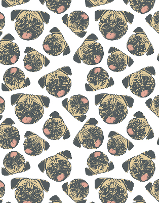 Fabric roller blind for window Bulldogs