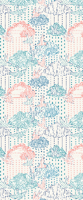 Blackout roller blind Colorful clouds with patterns
