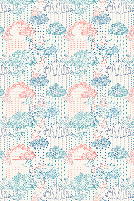 Blackout roller blind Colorful clouds with patterns