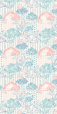 Blackout roller blind Colorful clouds with patterns