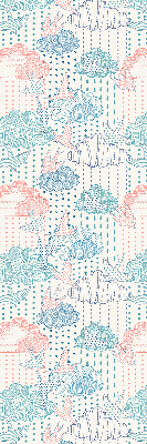 Blackout roller blind Colorful clouds with patterns