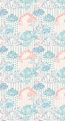 Blackout roller blind Colorful clouds with patterns