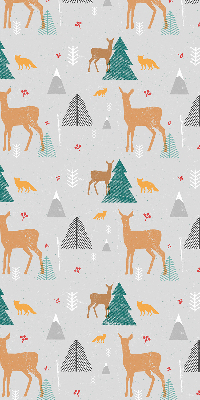 Blackout roller blind for window Roe deer in the forest