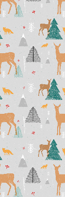 Blackout roller blind for window Roe deer in the forest