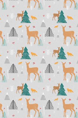 Blackout roller blind for window Roe deer in the forest